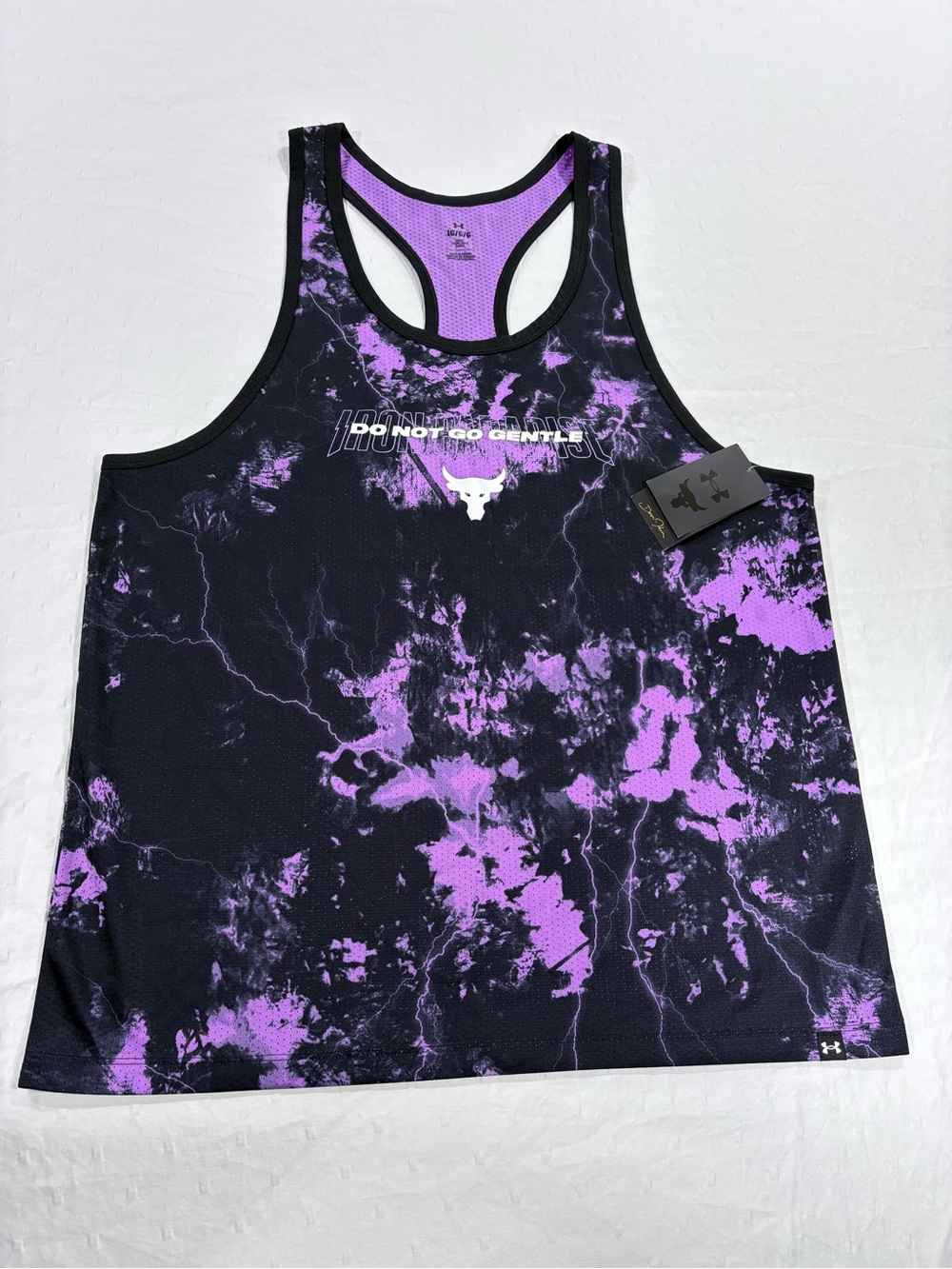 NWT Under Armour Project Rock "Do Not Go Gentle" Mesh Tank Top L